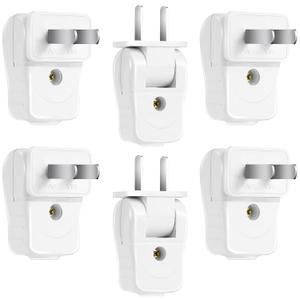 Replacement Electrical Plug 2 Prong Lamp Replacement Plugs for Lamps Light Duty, Residential Polarized 10 A 110-250V 2 Wire Straight Blade Can Be Rotated 180 Degrees(6 Pieces)