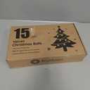 Brightown 15 Pcs Light Blue Velvet Christmas Balls, 3.15 Inch Velvet Ornaments for Christmas Tree, Christma Tree Flocked Ornaments Balls for Family Holiday Wedding Party Xmas Hanging Decoration