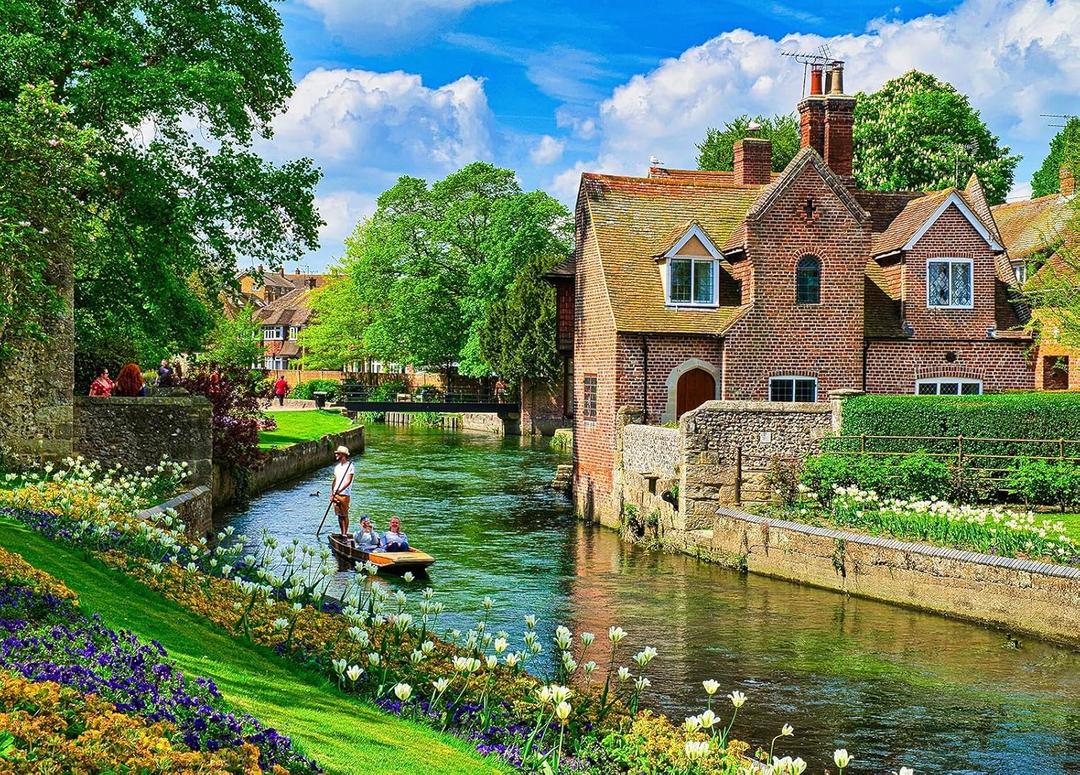 HUADADA Jigsaw Puzzles for Adults 1000 Pieces, Westgate Gardens Interlock Perfectly Letter on Back No Dust, Home Decor Birthday Party Toy for Men Women Elders Seniors (27.5"x19.6"), 1:1 Poster