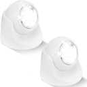 Motion Sensor Outdoor Lights - Outdoor Motion Sensor Light Battery Operated Wireless Spotlight Motion Detector Security Light Auto On Off for Sheltered Porch Stair Hallway Garage Wall Shed (2 Pack) (White)