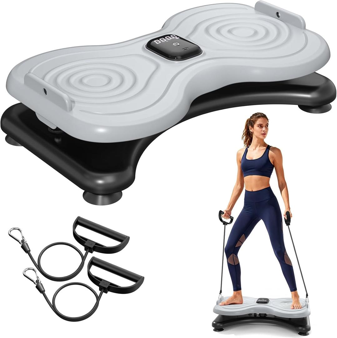 Silent Waist Twist Machine, Anti-Slip Twister Exercise Board with Stable Base, Waist Twisting Disc for Safe Ab Workout and Foot Massage at Home or Gym (Grey)