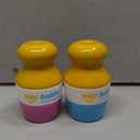 Solar Buddies Sunscreen Applicator - Blue & Pink Duo - BPA-Free Refillable Roll on Sponge Sunscreen, Suncream & Lotion Applicator For Kids, Adults & Families - Holds 3.4fl oz, Perfect Size for Travel