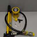 QWORK 20T Mini Hydraulic Cylinder Jack Porta Power Ram 2" Stroke, CP-180 Manual Hydraulic Hand Pump, Single Acting Lifting Cylinders for Machinery Shipbuilding