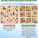 Wooden Sudoku Board Game: Math Brain Teaser Puzzle Desktop Game Train Logical Thinking Ability with 81 Pegs for Teenagers, Adult & Seniors Brain Stimulation Toys, Party Favors & Stress-Relief, 8.6 inches x 8.6 inches
