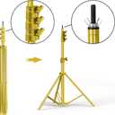 HYJ-INC Backdrop Stand - Titanium Gold 10x8.5ft(WxH) Photo Studio Adjustable Background Stand Support Kit with Clamps, Carrying Bag for Photography Video Parties Wedding Events Decoration.