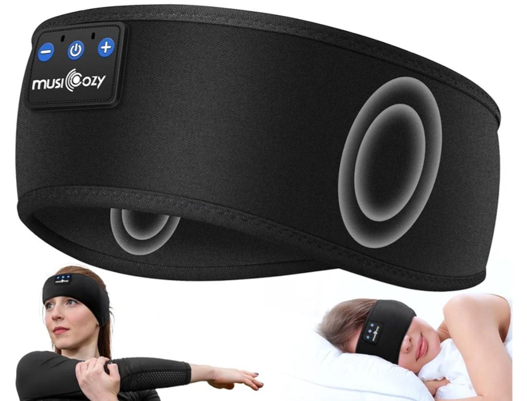 MUSICOZY Sleep Headphones Headband, Wireless Earbuds Earphones Sweat Resistant with Ultra-Thin HD Stereo Speaker, Bluetooth 5.4 for Workout Running Cool Gadgets Unique Gifts