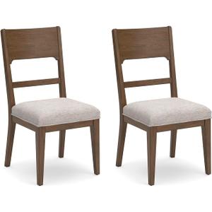 Signature Design by Ashley Cabalynn Traditional Dining Chair Set, 2 Count, Brown & Tan