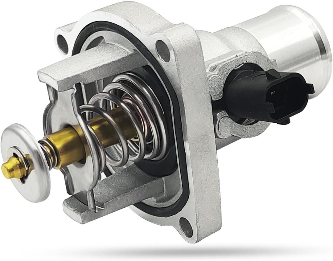 Aluminium Engine Coolant Thermostat Housing Assembly, Fits for 2009-2011 Chevy Aveo, 2009-2010 Pontiac G3, 2011-2016 Chevy Cruze, 2013-2018 Chevy Sonic, Replace# 902-821/55564891/96984104