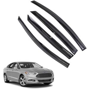 Rain Guards for Fusion 2013-2020, Tape-on Side Window Deflectors for Fusion, Window Visors for Ford Cars, for Ford Car Accessories 4 Rain Guards