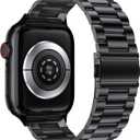 EPULY Metal Band Compatible with Apple Watch Bands for Men 49mm 46mm 45mm 44mm 42mm 41mm 40mm 38mm, Business Stainless Steel Strap for iWatch Bands Series 11 10 9 8 7 6 5 4 3 2 1, SE3 2 1, Ultra3 2 1 (Black)