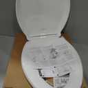 KOHLER 4636-RL-0 Cachet ReadyLatch Elongated Slow Close Toilet Seat, Soft Close Toilet Seat Quiet Lid, Contoured Grip-Tight Bumpers Installation Hardware, Apartment Essentials, White