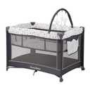 Pamo Babe Portable Playard,Sturdy Play Yard with Padded Mat and Toy bar with Soft Toys (Grey)