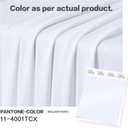 50x12 ft White Backdrop Curtains for Weddings Parties, Birthdays and Photos | 10 Panels 5x12 ft, Wrinkle-Free Polyester Drapes, Washable, Ironable, 4 in Rod Pocket for Baby Showers Photography Background, W5' x H12'