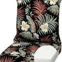 Arden Outdoor Foam Deep Seat Cushion Set, 22 in x 24 in, Weather-Proof, Rain-Proof, Fade Resistant Patio Cushion, Bottom and Back Cushion for Chair, Sofa, and Couch Simone Black Tropical