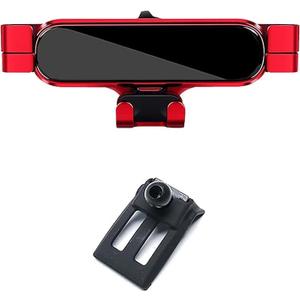 Car Phone Holder for Toyota Prado 2018-2022,ABS Car Phone Mount Cradle Air Vent Car Phone Mount Ultra Stable Hook Clip 360 Rotation for 4.0''-7.0'' Smartphones Car Accessories,Red (normal)