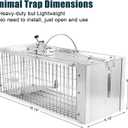 Live Animal Cage Trap, Heavy Duty Humane Cage Trap for Squirrels, Chipmunks, Rabbits, and Small Rodents, Safely Catch & Release - 1 Trap