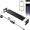 GLOWRIUM Saltwater Aquarium Light, Smart Reef Coral Fish Tank Light with Bluetooth + WiFi Dual Control App, DIY Spectrum, Brightness Adjustable, Anti-Drop, Real Time Water Temperature Sensor(18-24 in)