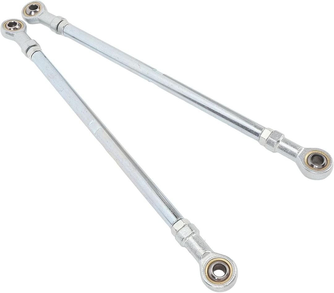1 Pair 295mm 8mm Steering Tie Rod Kit Fit for Go Kart ATV Racing Cart Steel Alloy High Strength Long Lasting Go Kart Steering Tie Rod Tie Rod End Connector Joint Kit