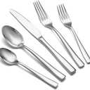 Heavy Duty Silverware Set for 8, EIUBUIE 40 Piece Stainless Steel Flatware Cutlery Set, Durable Kitchen Eating Utensils Tableware Sets Including Fork Spoon Knife Sets, Mirror Polished, Dishwasher Safe