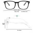 livho High Tech Blue Light Glasses - Advanced 99% Blue Light Blocking Computer Glasses - Anti Eyestrain & UV Glare Protection (*B10 Light Black+clear Grey)