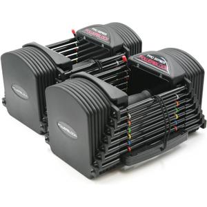 PowerBlock Pro 50 Adjustable Dumbbells, Sold in Pairs, 5-50 lb. Dumbbells, Durable Steel Build, Innovative Workout Equipment, All-in-One Dumbbells, Set of 2 Boxes 