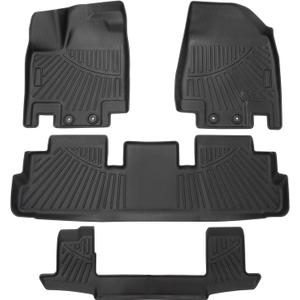Powerty Floor Mats for 2022-2025 2026 Nissan Pathfinder 7 Seats All Weather 3D TPE Anti-Slip Car Liners for 1st & 2nd & 3rd Row Accessories
