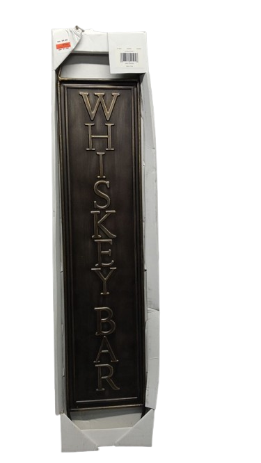 Crystal Art Gallery Whiskey Bar Metal Wall Art 6 x 30 in