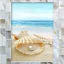 Handicrafts Home Mother of Pearl Wall Hanging Grey Picture Frame, 14x18