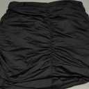 Afibi Women's Stretch High Waist Ruched Bodycon Double Layer Casual Mini Skirt 2XL