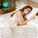 Love's cabin Full Size Satin Sheet Sets - 4 Piece Ivory Silky Sheet Set Full with Deep Pocket, Luxury Silk Feel Bed Sheets Full Bedding Set (1 Flat Sheet,1 Fitted Sheet,2 Pillow Cases)