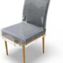 Imperius 4 Pack Plastic Dining Chair Covers with Backrests,Clear Heavy Duty PVC Seat Covers for Chairs,Slipcovers Chair Protector Waterproof Pack Stain, Kitty Scratch Resistant,21x18x23 inches