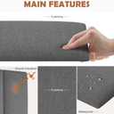 IFNOW Upholstered Wall Mounted Headboard, 3D Soundproof Wall Panels Peel and Stick Headboard for Queen Size, Home Decor, Reusable and Removable Tufted Bed Headboards in Dark Grey(9 Panels, 10" x 24")