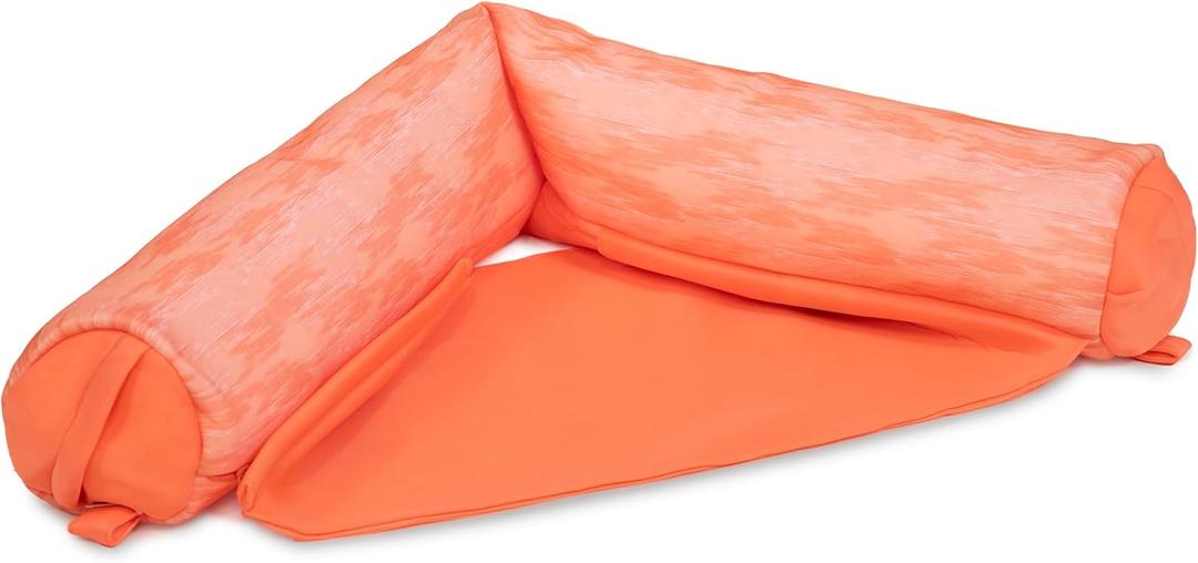 Big Joe Noodle Sling No Inflation Needed Pool Seat with Armrests, Peach Glow Double Sided Mesh, Quick Draining Fabric, 3 feet