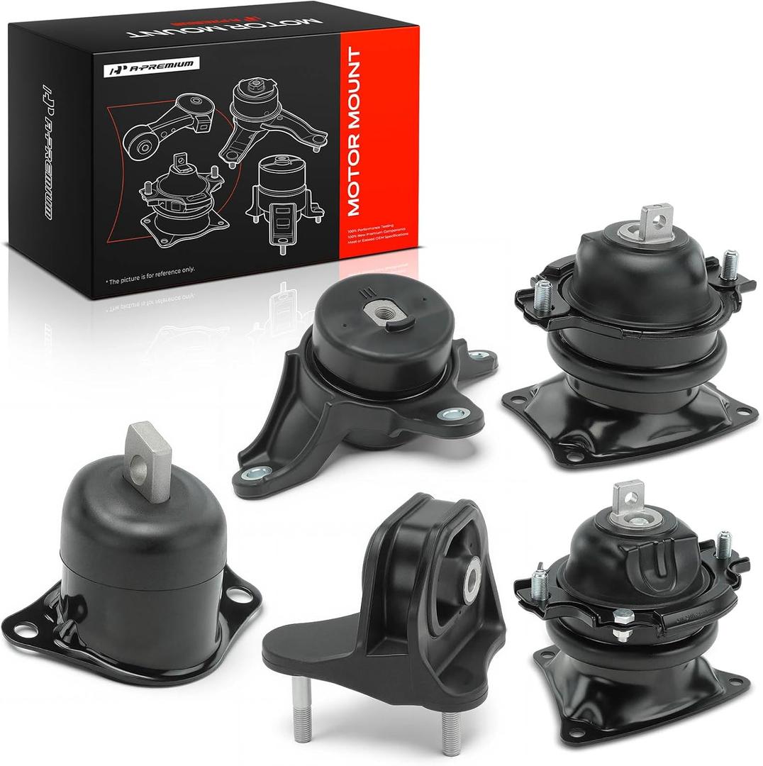 A-Premium 5PCS Engine Motor Mount and Transmission Mount Set Compatible with Honda Accord 2013 2014 2015 2016 2017, 3.5L