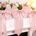 2-Strings 6.5ft Pink Bows Garland Banner, Pre-Strung Bow Party Decorations for Coquette Birthday, Bachelorette Party, Girly Pink Party Supplies, Baby Shower, Bridal Shower