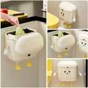 UFORU 2.4gal/9L Compost Bin Kitchen for Counter Top or Under Sink, Plastic Hanging Trash Can with Lid, Wall Mounted Garbage Can for Bathroom, Office, RV