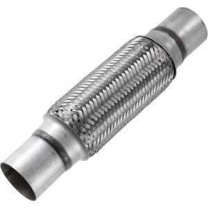 Car Exhaust Flexible Pipe Tubing, 2"x8"x12" Exhaust Joint with Welding Extension Pipe Universal for Car Durable Stainless Steel Silver Tone