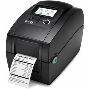 Godex RT200i 2" Thermal Transfer Printer with Color Display 203 dpi, 7 IPS, USB(H/D), RS232, Ethernet