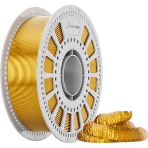 JOY FUTURE 3D Printer Silk Filament, PLA Silk Filament 1.75mm, Smooth and Silky Texture Surface, Dimensional Accuracy +/- 0.02mm, 1Kg(2.2lbs)/Spool Fit for FDM 3D Printers (Gold)