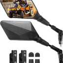 KEMIMOTO ATV Mirrors, 8MM 10MM Foldable Motorcycle Mirrors with 7/8" Handlebar Mounts, Clear Vision, Fit ATV Motorcycle Scooter Bike, Compatible with Polaris Sportsman, Outlander, Raptor