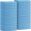 Avalon Towels Microfiber Cleaning Cloths (Value Pack of 36) Size 16" x 16", Highly Absorbent Cleaning Rags, Lint Free Cleaning Towels, Reusable and Washable, Microfiber Towels for Cars (Blue)