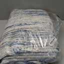 SIILOOM 6' Round Rug Washable Rug for Entryway, Navy Blue Gray Neutral Multi Soft Non-Slip Area Rugs Modern Abstract Low-Pile Carpet, Neutral Vintage Circle Rugs for Living Room Dining Bedroom Foyer