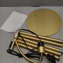 Gold Floor Lamp for Living Room,Bedroom,Mid Century Modern Standing Lamp with Remote,Dimmable Brass Tall Lamp Amber Glass Lamp Vintage Retro Arc Floor Lamps Flower Floor Light Boho Bohemian