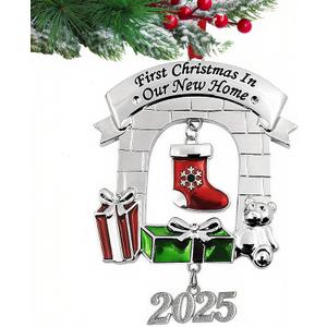 New Home Ornament 2025 Christmas Tree Decoration New Housewarming Gift House Warming Couple Gift Ideas (First Christmas in Our New Home)