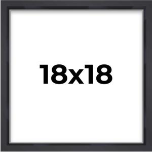 18x18 Shadow Box Frame Contemporary Black Finish | 3/4" Depth of Usable Space| Interior Size 18x18 Inches| UV Resistant Acrylic, Acid-Free Backing, Wall Hangers | Made in USA