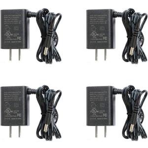 VideoSecu 4 Pack 12V DC 500mA Regulated Power Supplies AC to DC Power Adapters for Security Camera CCTV DVR Surveillance System WVV