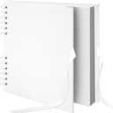 1010 inch Scrapbook Photo Album DIY Picture Book 40 Pages, Thick Kraft Paper Scrap Book Album with Silk Ribbon Wedding Guest Book Memory Book for Baby, Family, Travel (White)