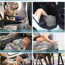 JefDiee Inflatable Foot Rest Pillow, Kids Airplane Bed, Adjustable 3 Layers Height Leg Rest Pillow, Airplane Travel Essentials Great for Office, Home, Trains, Cars
