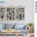 arteWOODS Botanical Framed Wall Art - Neutral Abstract Pictures Vintage Boho Floral Wall Decor Black Beige Minimalist Prints Aesthetic Vase Flowers Painting Artwork 20" x 28" Set of 3 Natural Framed