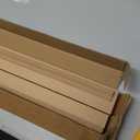 Art3d Premade Board and Batten Paintable Wainscoting Kit, MDF Accent Wall Panel for Kitchen Bedroom Living Room Home Decor Covers 94.5 x 54 in. Molding Trim Slat with Edge Strip (Log Color)